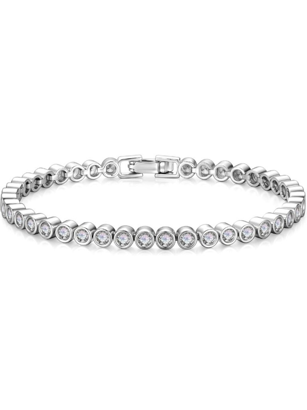 14K Gold-Plated Tennis Bracelet for Women, 3mm CZ, Elegant Jewelry Gift